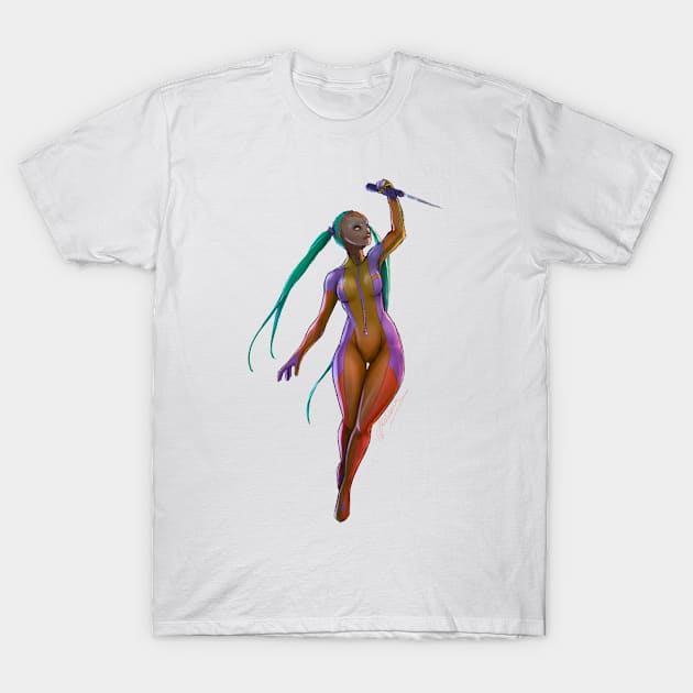 Neon bodysuit - transparent version T-Shirt by Hoshimem